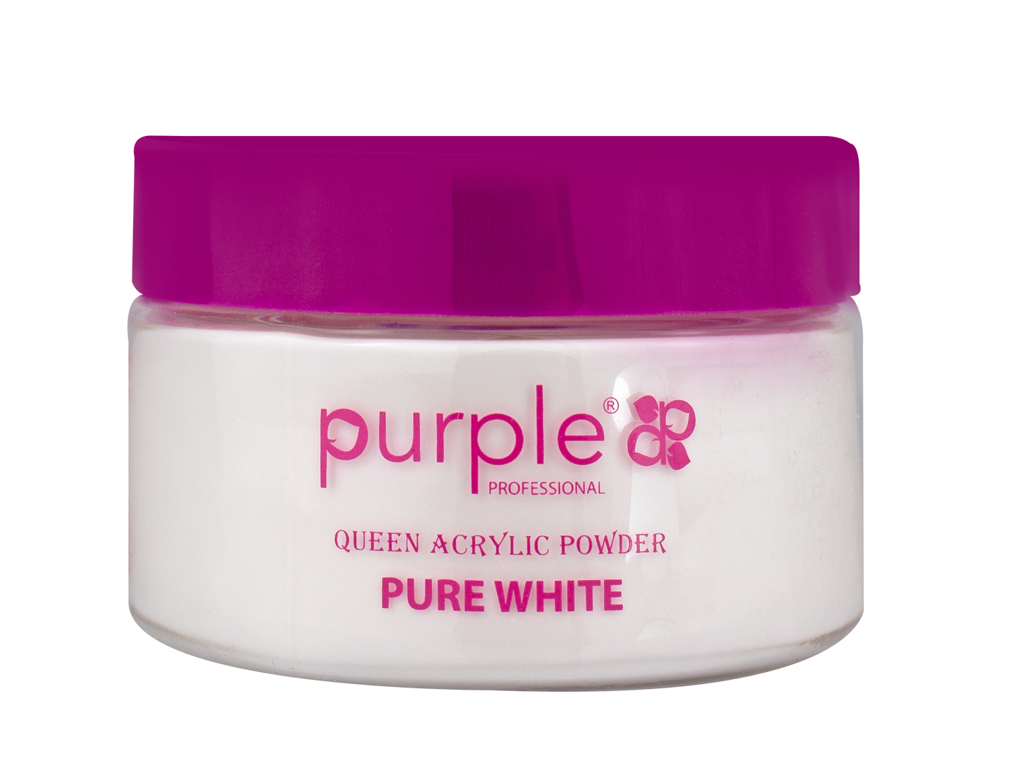 Queen Acrylic Powder Pure White 50gr - Pipa Cosmetics Purple Professional®