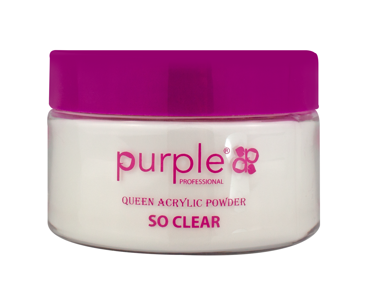 Queen Acrylic Powder So Clear 50gr - Pipa Cosmetics Purple Professional®