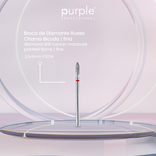 Russian Manicure Drill - 2.5x9mm (fine) - Pipa Cosmetics Purple Professional®
