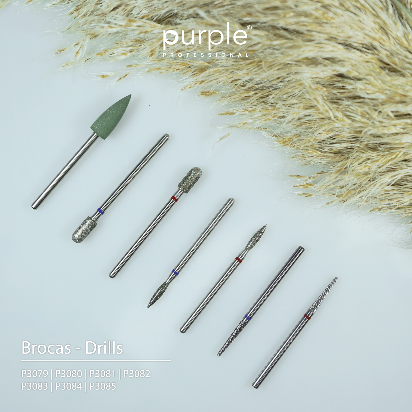 Russian Manicure Nail Drill - Cylindrical Round Top 4.0x9.0 (medium) - Pipa Cosmetics Purple Professional®