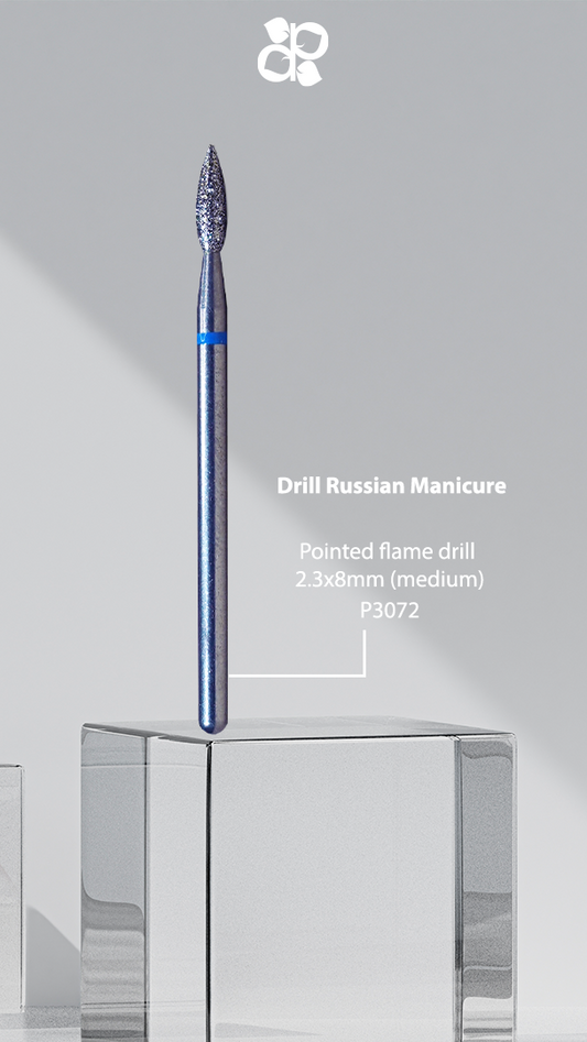 Russian Manicure Nail Drill - Pointed Flame 2.3x8mm (medium) - Pipa Cosmetics Purple Professional®