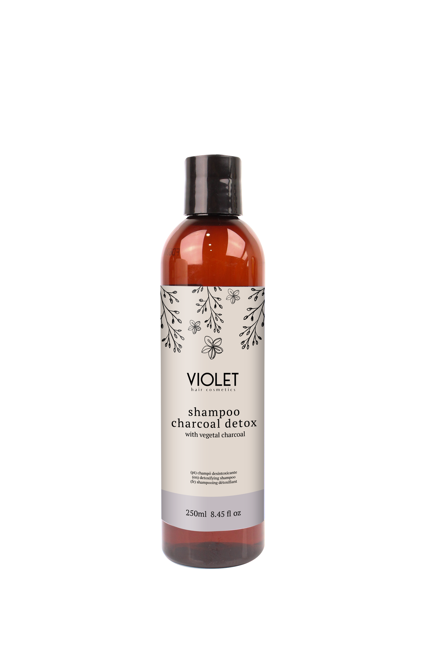 Shampoo Charcoal Detox 250ml - Pipa Cosmetics Violet Hair Cosmetics®