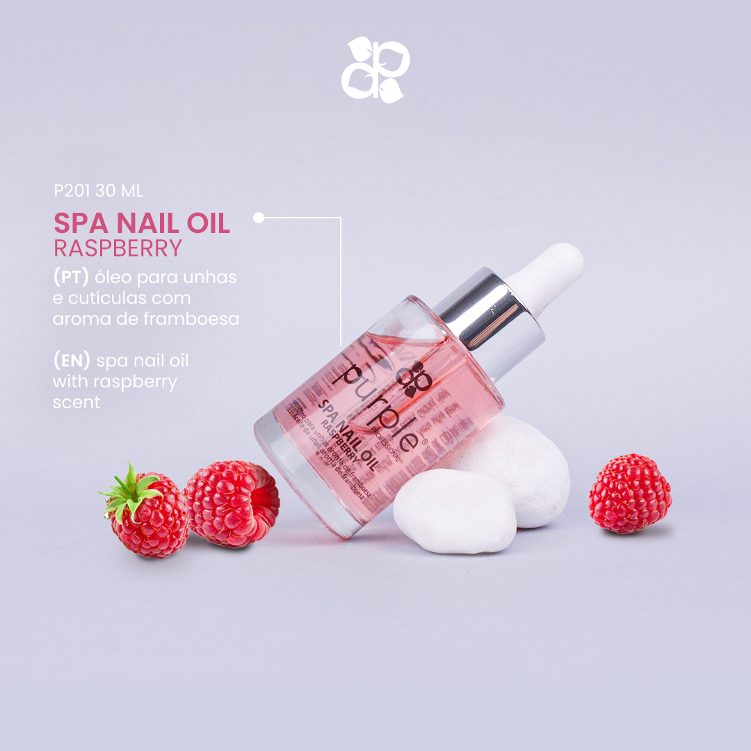 Spa Nail Oil Raspberry 30ml - Pipa Cosmetics Purple Professional®