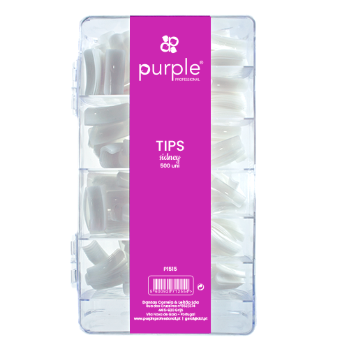 Tips Sidney Natural 500uni - Pipa Cosmetics Purple Professional®
