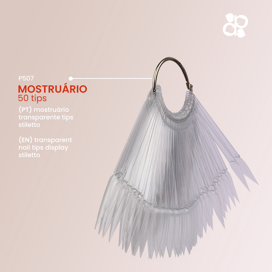Transparent Display 50 Tips - Stiletto - Pipa Cosmetics Purple Professional®