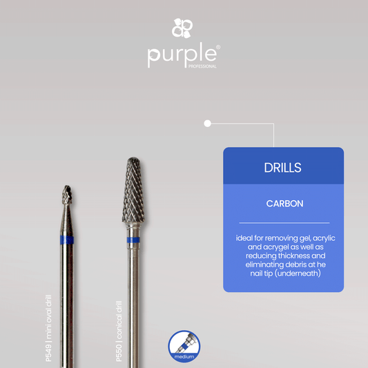 Tungsten Nail Drill - Conical 4.5x13mm (medium) - Pipa Cosmetics Purple Professional®