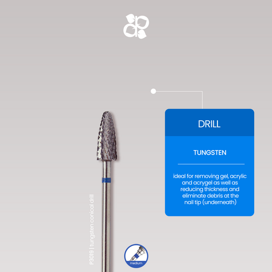 Tungsten Nail Drill - Conical 5x13mm (medium) - Pipa Cosmetics Purple Professional®