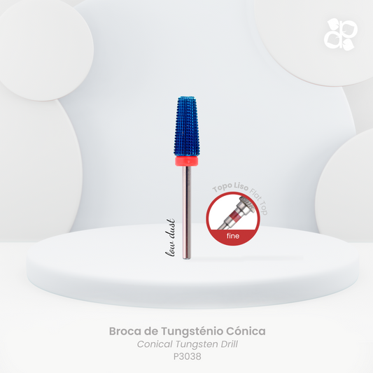 Tungsten Nail Drill - Conical Flat Top 6.8x15mm (fine) - Pipa Cosmetics Purple Professional®