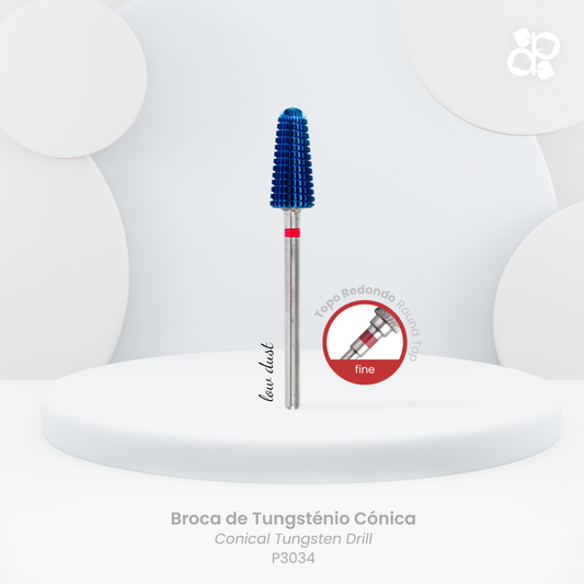 Tungsten Nail Drill - Conical Round Top 6.8x15mm (fine) - Pipa Cosmetics Purple Professional®