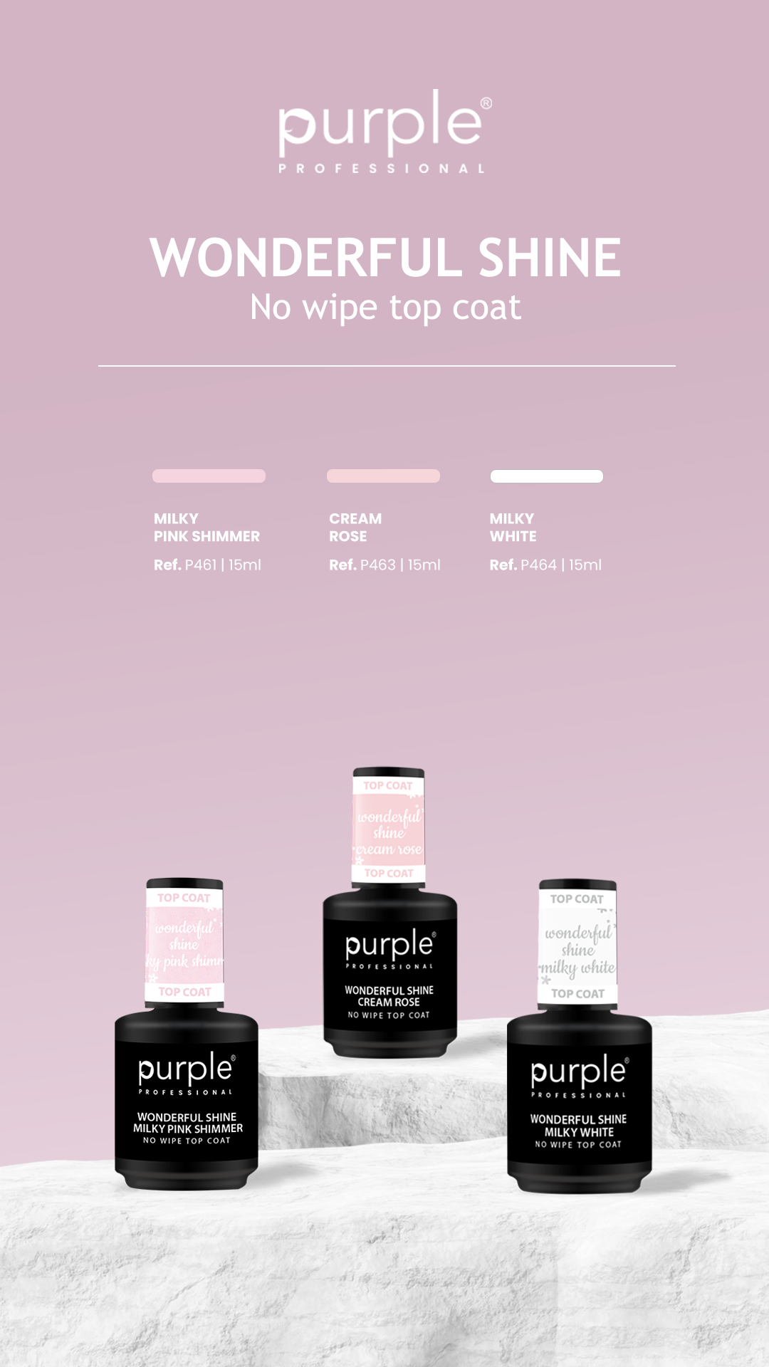 Wonderful Shine Cream Rose No Wipe Top Coat