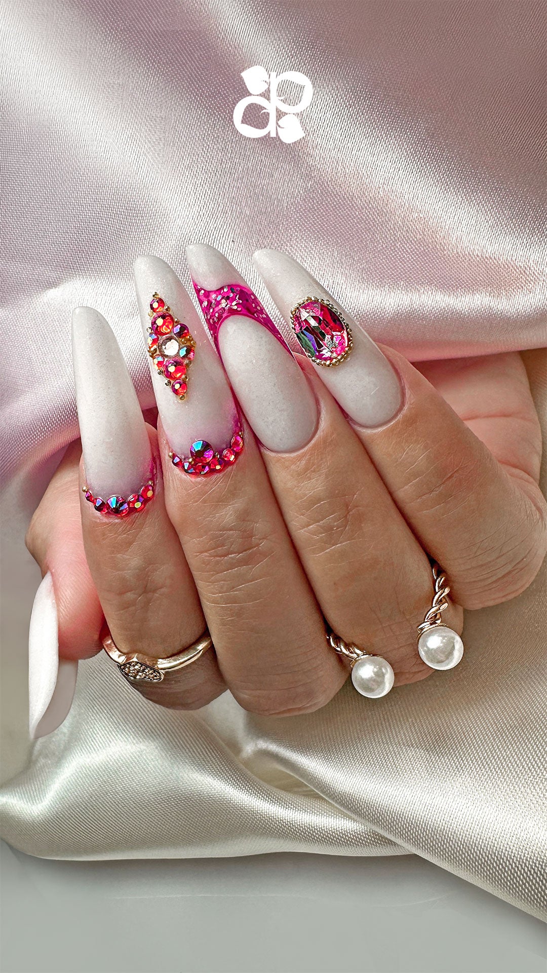 Acrygel Combi Wit Shimmer Goud