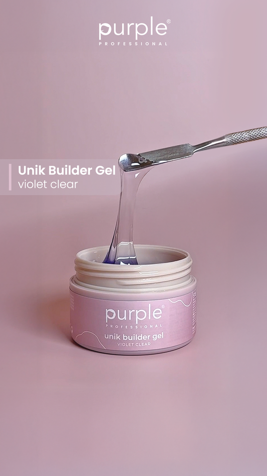 Unik Builder Gel Violet Clear Medium - Pipa Cosmetics Purple Professional®