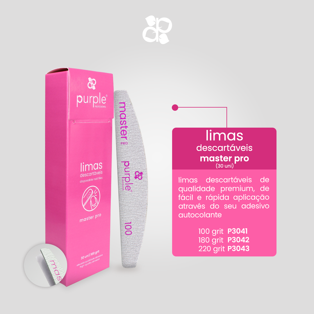 Disposable Files Master Pro 100 (30uni) - Pipa Cosmetics