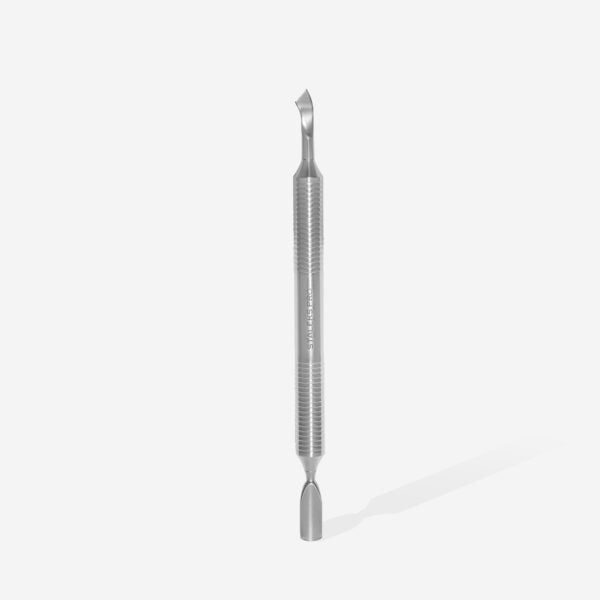 Hollow manicure pusher EXPERT 100 TYPE 4.2 (rounded pusher and bent blade)