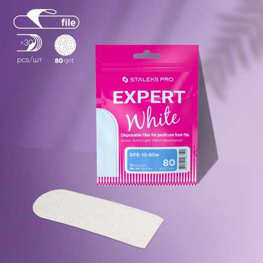 Disposable White Files For Metal Foot File EXPERT 10 - 80 grit