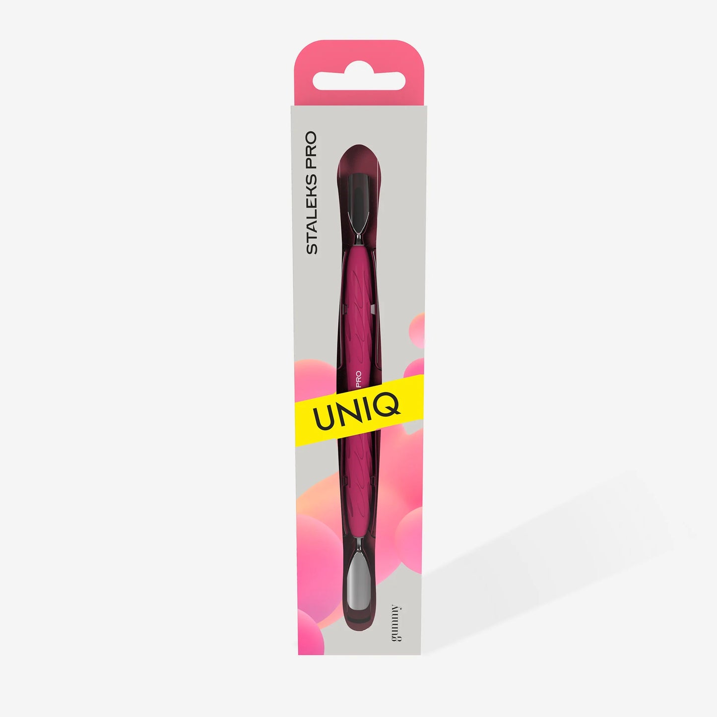 Manicure spatula with silicone handle "Gummy" UNIQ 10 TYPE 1