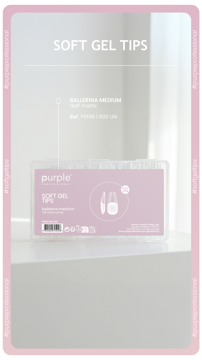 Soft Gel Tips Press On - Ballerina - Medium Half Matte - Pipa Cosmetics