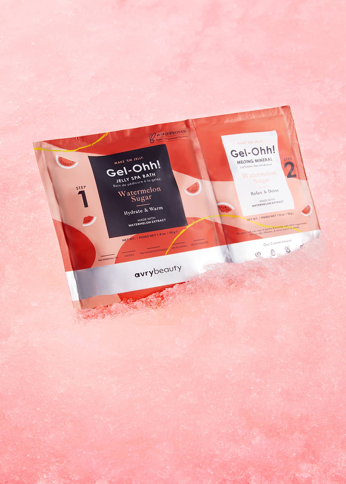 AvryBeauty - Cuidados para os Pés K-Beauty: Gel-Ohh! Jelly Spa Pedi — Açúcar de Melancia - Pipa Cosmetics