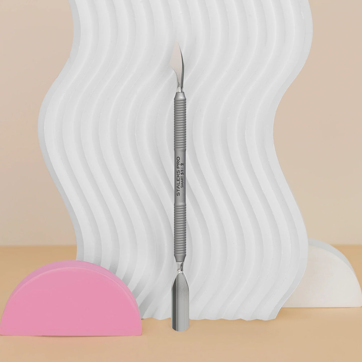 Manicure pusher SMART 51 TYPE 2 (rounded wide pusher with straight end and cleaner)