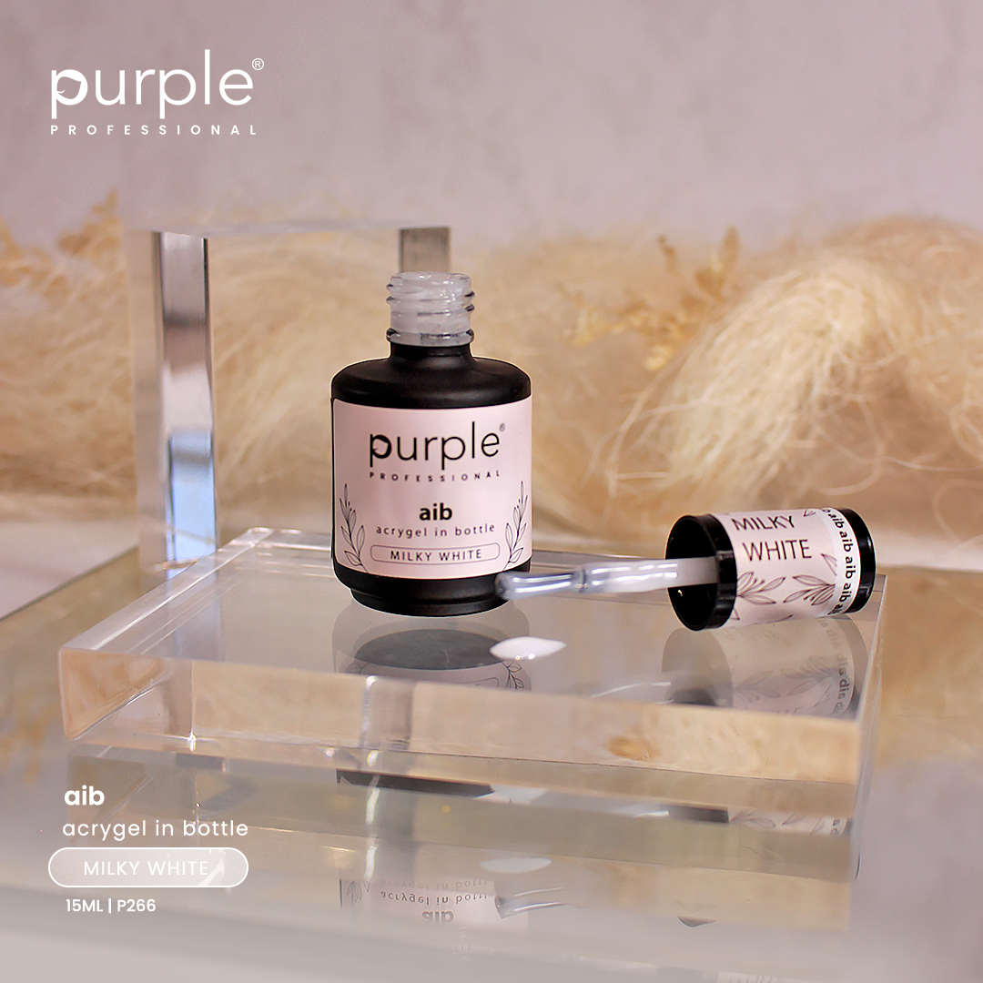 AIB - Acrygel In Bottle Milky White - Pipa Cosmetics Purple Professional®