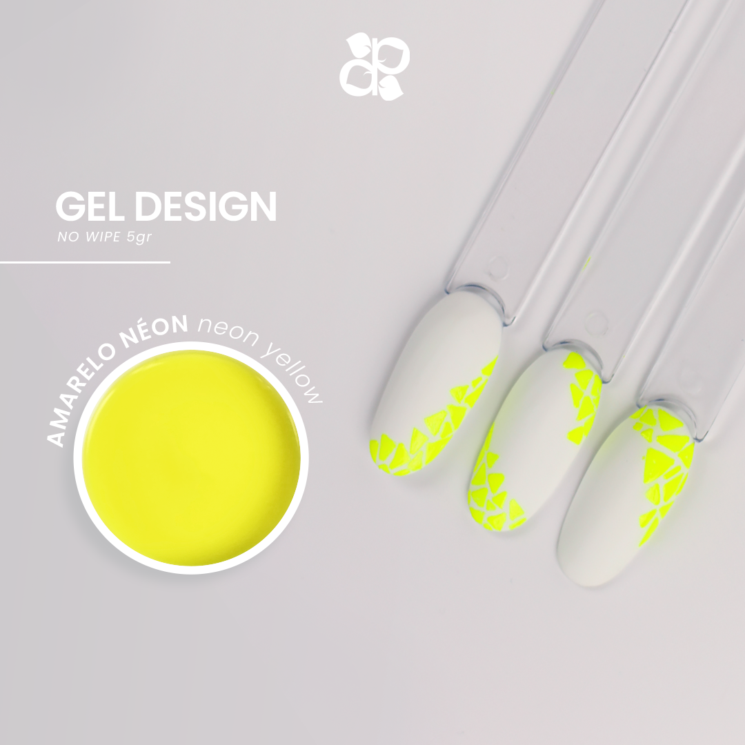 Gel Design Neon Yellow No Wipe