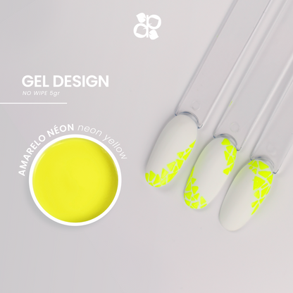 Gel Design Neon Yellow No Wipe