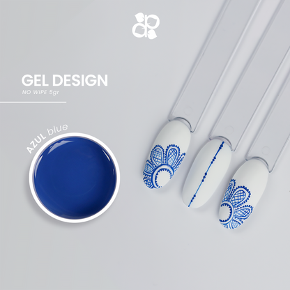 Gel Design Blue No Wipe