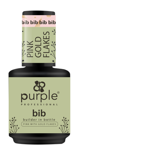 BIB - Builder In Bottle Pink With Gold Flakes - Pipa Cosmetics Purple Professional®
