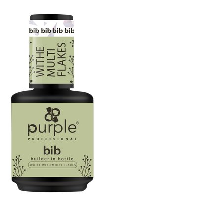 BIB - Builder In Bottle White With Multi Flakes - Pipa Cosmetics Purple Professional®