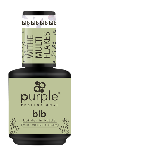 BIB - Builder In Bottle White With Multi Flakes - Pipa Cosmetics Purple Professional®