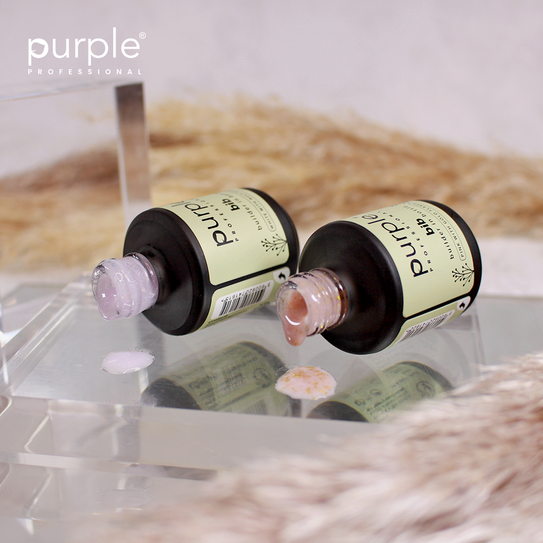 BIB - Builder In Bottle White With Multi Flakes - Pipa Cosmetics Purple Professional®