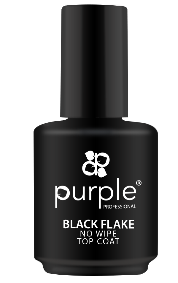 Black Flake No Wipe Top Coat - Pipa Cosmetics Purple Professional®
