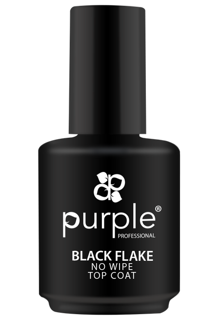 Black Flake No Wipe Top Coat - Pipa Cosmetics Purple Professional®