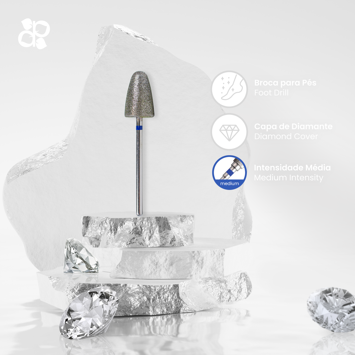 Voetboormachine met diamantkap (medium)