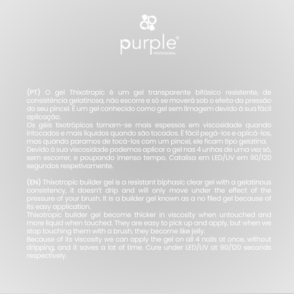 Builder Gel Thixo Crystal Clear - Pipa Cosmetics Purple Professional®