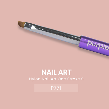 Nylon Nail Art One Stroke S Brush 3mm/4,5mm (metallic handle)