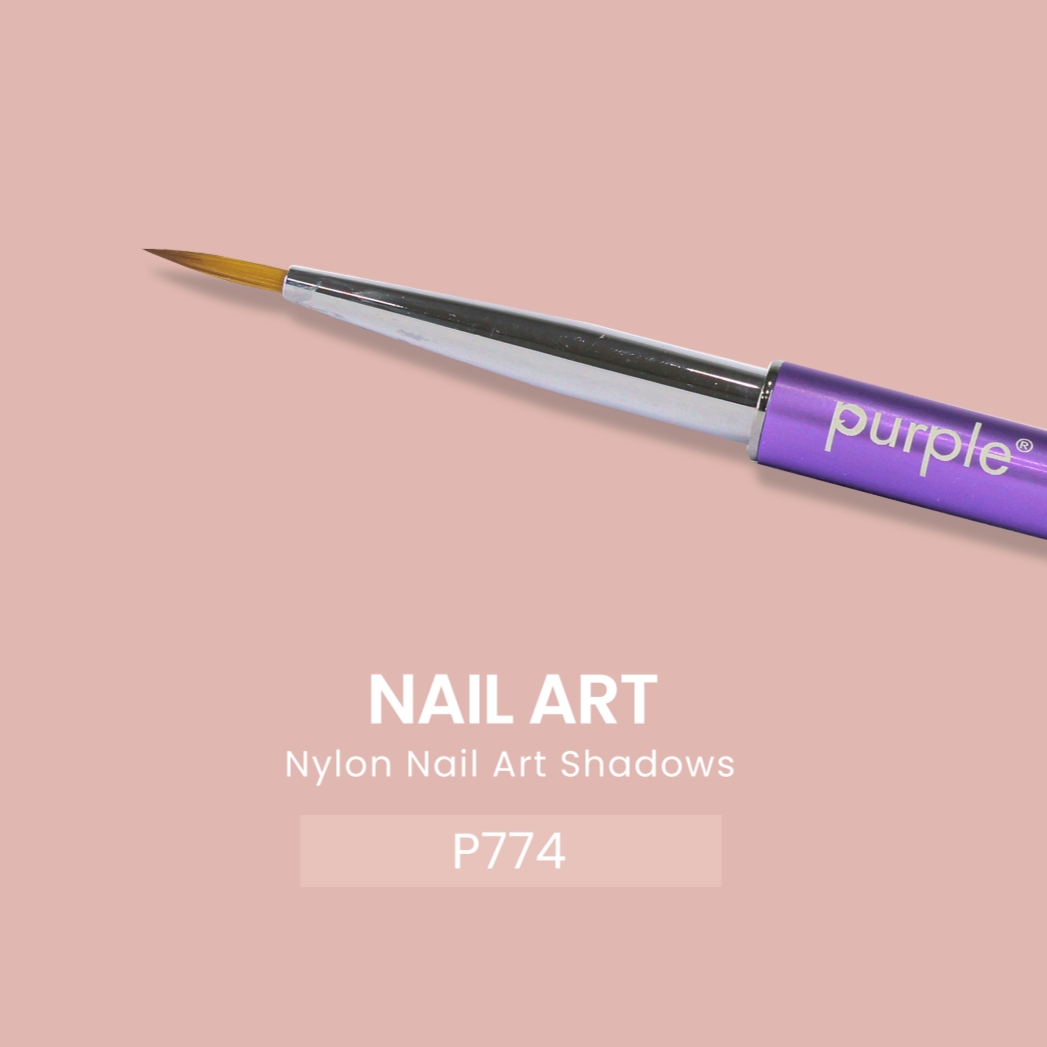 Nylon Nail Art Shadows Brush 2mm/11mm (metallic handle)