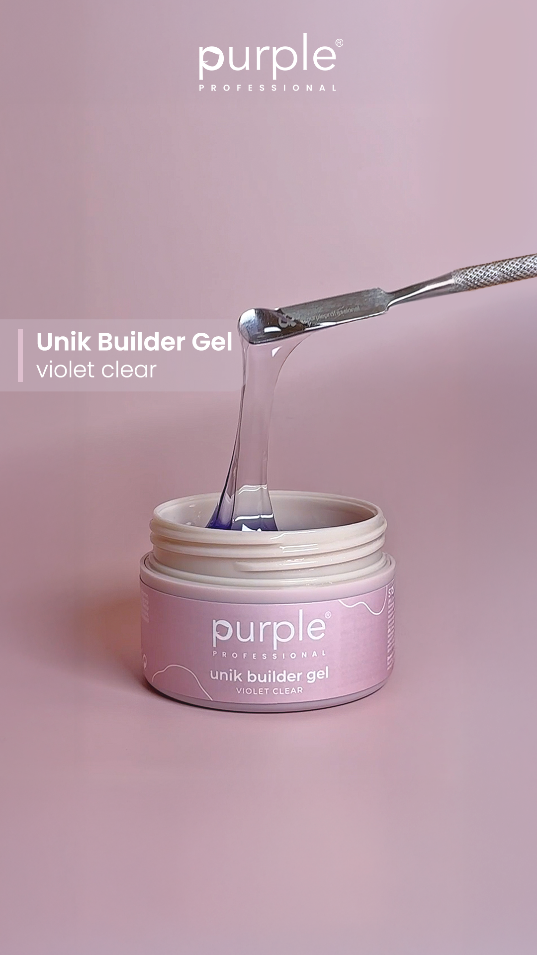 Unik Builder Gel Violet Clear Medium