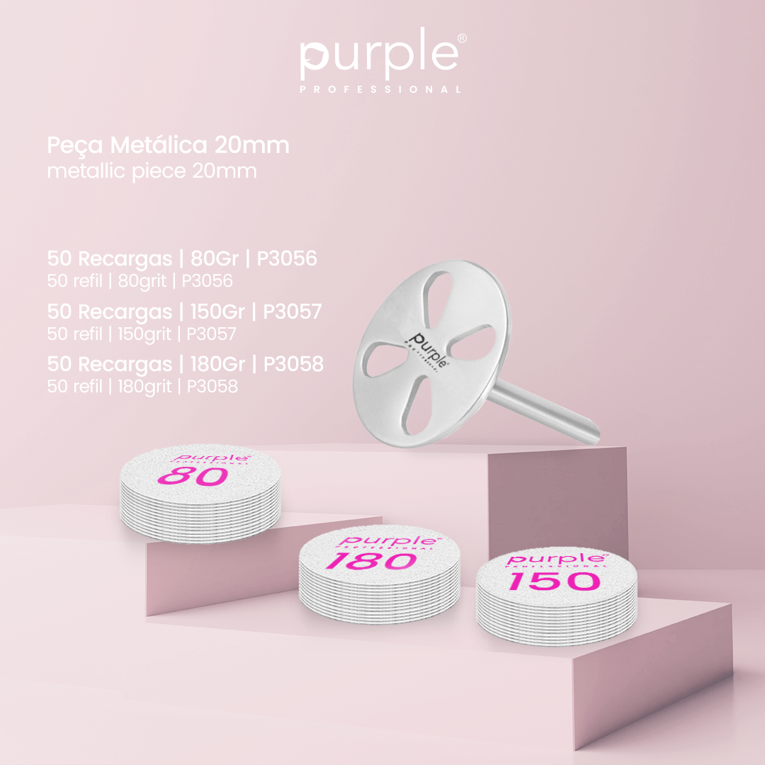 Circular Adhesive Refills 20mm Discs 80 - Pipa Cosmetics Purple Professional®