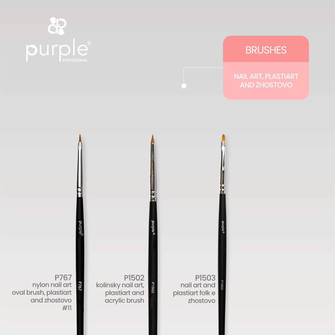 Design Brush Oval #11 (wooden handle) - Pipa Cosmetics Purple Professional®