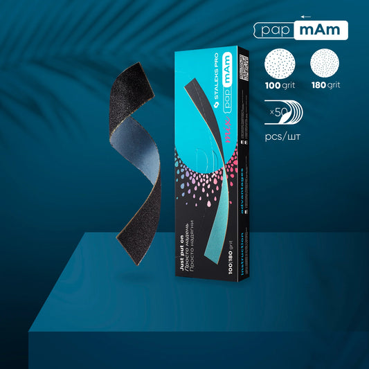 Disposable Double-Sided Files PapmAm Mix 180/240 (50 Pcs) - Pipa Cosmetics Staleks Pro