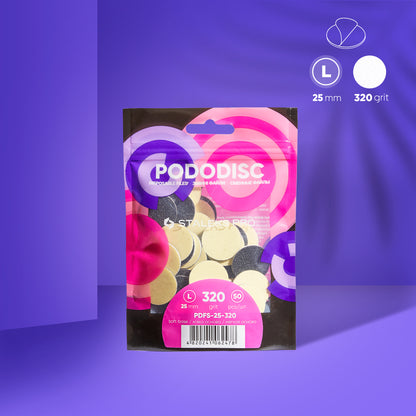 Disposable files on a soft base for pedicure disc PODODISC STALEKS PRO L 320 grit (50 pcs) - Pipa Cosmetics Staleks Pro