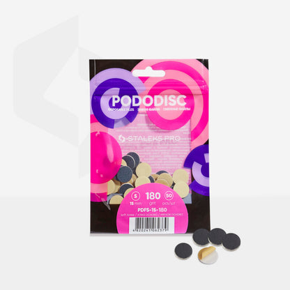 Disposable files on a soft base for pedicure disc PODODISC STALEKS PRO S 180 grit (50 pcs) - Pipa Cosmetics Staleks Pro