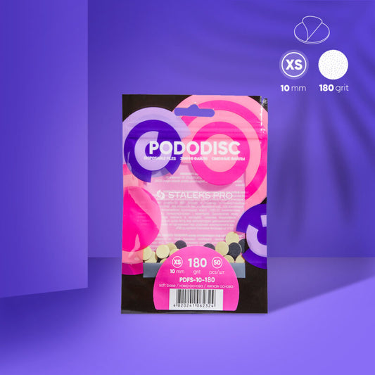 Disposable files on a soft base for pedicure disc PODODISC STALEKS PRO XS 180 grit (50 pcs) - Pipa Cosmetics Staleks Pro