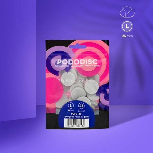 Disposable files-sponges for pedicure disc PODODISC STALEKS PRO L (25 pcs) - Pipa Cosmetics Staleks Pro