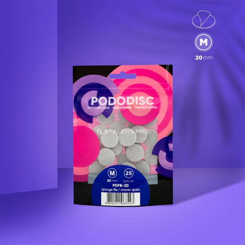 Disposable files-sponges for pedicure disc PODODISC STALEKS PRO M (25 pcs) - Pipa Cosmetics Staleks Pro