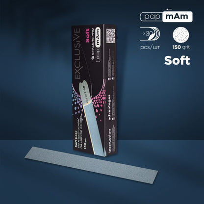 Disposable papmAm files for straight nail file EXPERT 20 150 grit (30 units) - Pipa Cosmetics Staleks Pro
