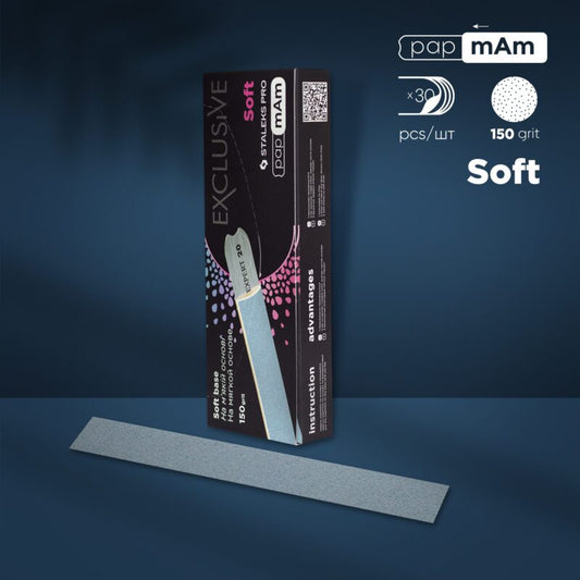 Disposable papmAm files for straight nail file EXPERT 20 150 grit (30 units) - Pipa Cosmetics Staleks Pro