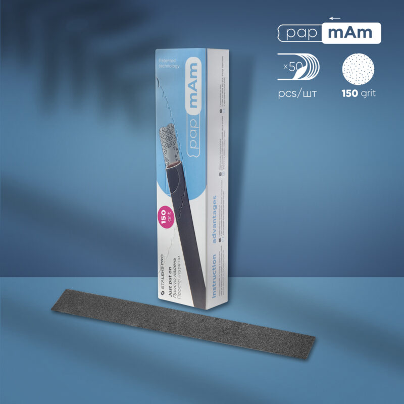 Disposable papmAm files for straight nail file EXPERT 22 150 grit (50 pcs) - Pipa Cosmetics Staleks Pro
