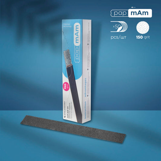 Disposable papmAm files for straight nail file EXPERT 22 150 grit (50 pcs) - Pipa Cosmetics Staleks Pro
